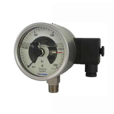 China All Stainless Steel Oil Filled Gauge Silicone Electrical Contact Magnetic Pressure 100mm for sale