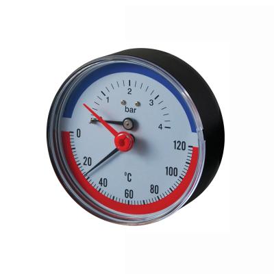 China 80mm Rear Inlet HVAC Combined Thermomanometer Temperature Pressure Gauge 27100802 for sale