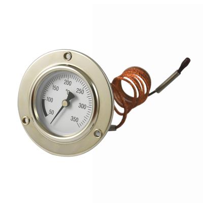 China Industry 2.5 Inch Capillary Stainless Steel Case Thermometer With U Flange for sale