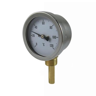 China HVAC Lower Connection 100mm Economical Stainless Steel Bimetal Thermometer for sale