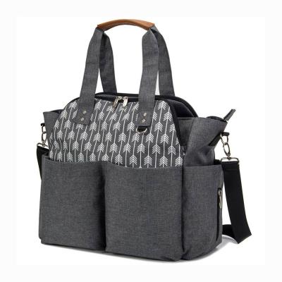 China 2021 Luxury Baby Diaper Bags Tote Nappy Maternity Bag Waterproof Custom OEM ODM Mom Travel Water Resistant for Mothers with Changing Mat for sale