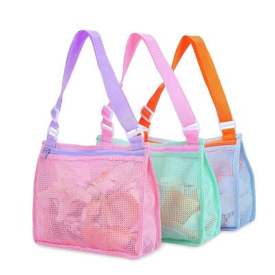 China Sports Bag & wholesale Beach Toy Mesh Beach Bag Kids Duffel Bag Shell Collecting Sand Toy Totes Bag Beach Bag With Custom Logo for sale