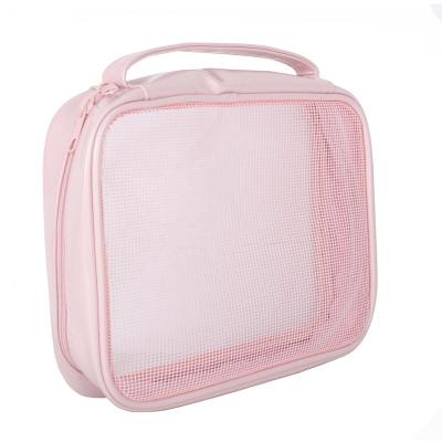 China 2022 PVC Cosmetic Transparent Cosmetic Bag Travel Factory Bag Custom Logo Printing Clear PVC Makeup Bag for sale