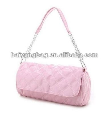 China Shoulder Bag Fashion Pink PU Lady Leather Handbag for sale