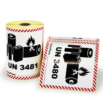 China Waterproof Custom Flammable Brittle Label Roll Fragile Warning Labels Stickers Labels for sale