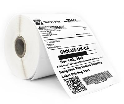 China Custom Wholesale Waterproof 4x6 Logo Print Thermal Sticker Paper Self Adhesive Label Transfer Thermal Label Roll for sale