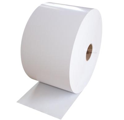 China TOP 80gsm Waterproof Self Adhesive Coated Matte Paper Direct Thermal Label Printing Jumbo Rolls for sale