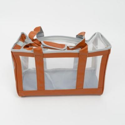 China Transparent Exquisite Pet Travel Carrier Bag China Factory Viable Brown Stripes Bag Backpack for sale