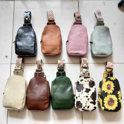 China Fashion crossbody bag Women Chest Bag Sling Bag, Small Crossbody PU Leather Satchel Daypack Shoulder backpack for traveling hiking for sale