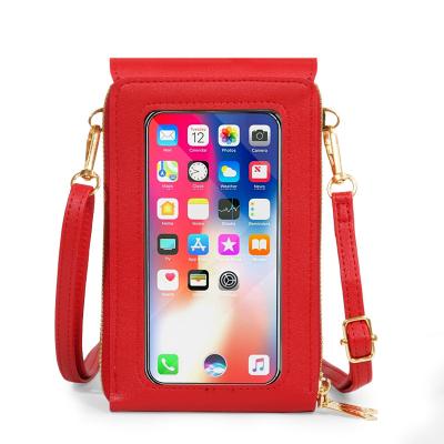 China Fashion Small Touch Screen Crossbody Cell Phone Purse Bag, PU Leather Crossbody Cellphone Bag for Women Wallet Purse for sale