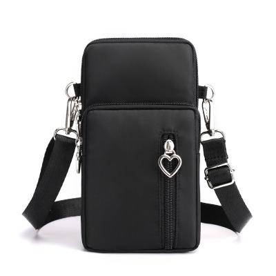 China Fashion Crossbody Wallet Phone Bag for Women, Nylon Small Crossbody Shoulder Bag Arm Bag Cell Phone Purse with Headphone Port for sale