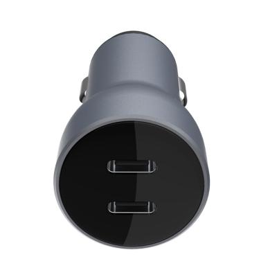 China 2022 New Design Mobile Phone 2022 Dual USB C Fast Car Charger Aluminum Car Charger 40W Type-C Type-C Palladium Fast Car Charger For All Mobile Phone for sale