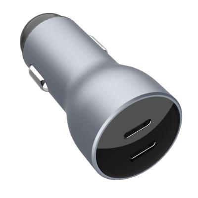 China Type-C Fast Charging 40W Left Fast Charging Usb Type C Car Mobile Phone 2022 PD Dual Car Charger Charger For Mobile Phone for sale