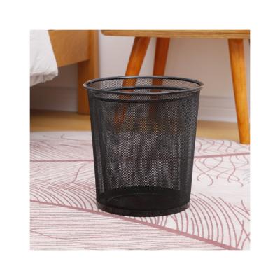 China Without lid first-class office grade trash can basket iron net trash can for sale