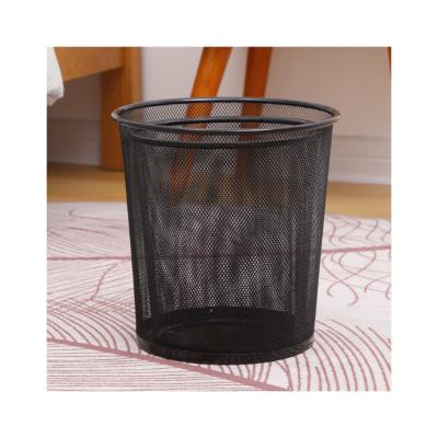 China Without Lid Basket Mesh Waste Bin Iron Net Good Quality Paper Trash Can for sale