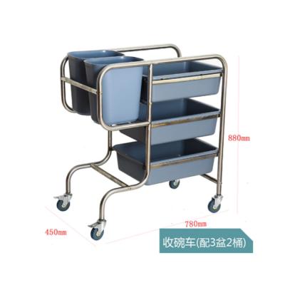 China Durable Popular Outstanding Quality Cooking House Keeping Hotel Trolley Stainless Steel Bowl Cart for sale