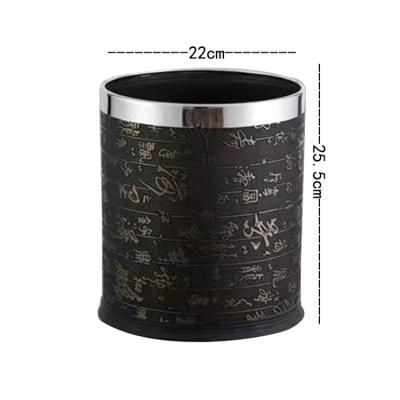 China Competitive Price Sustainable Guestroom Trash Can Luxury Trash Cans For Hotel Floor for sale