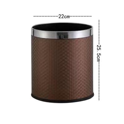 China Sustainable Factory Wholesale Black Bathroom Room Trash Can Luxury Hotel Trash Can for sale