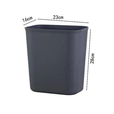 China Durable Free Standing Plastic Household Bathroom Hotel Food Waste Bin Black 8l ABS Medical Waste Bin for sale