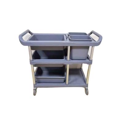 China Hotel Banquet Restaurant Hot Sale Trolley Hotel Tableware Cleaning Trolley Cleaning Trolley for sale