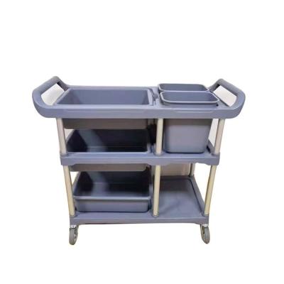 China Hotel Banquet Restaurant Trolley Hotel Waste Cutlery Collection High Quality Cleaning Trolley for sale