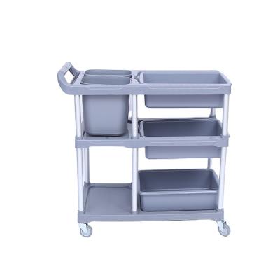 China Durable Super Quality Cleaning Household Hotel Serving Trolley Cutlery Trolley for sale