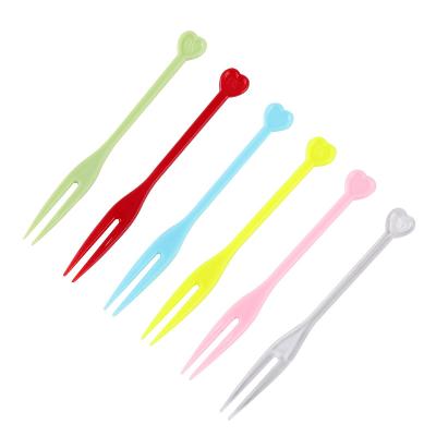 China Quality Kids Mini Forks Disposable Plastic Fruit Disposable Stable Fork for sale