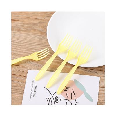 China Best Selling Disposable Wooden Fruit Fork Food Fruit Plastic Forks for sale