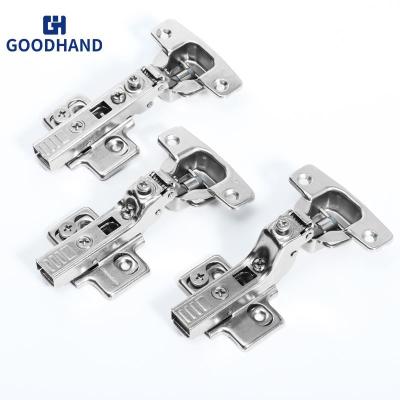 China Silent System OEM Cold Rolled Furniture Steel Small Angle Soft Narrow Cabinet Hidden Door Hinge for sale