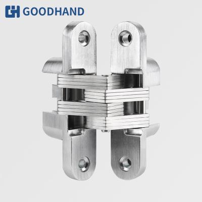 China Modern professional supplier 180 degree hinge furniture invisible cross door hinge for sale