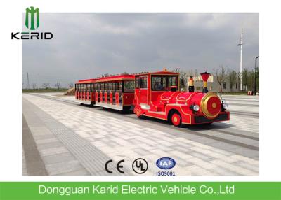 China Emissieloze Pretpark Elektrische Treinen 42 Motor van de Passagiers de 13.5KW Geschatte Macht Te koop