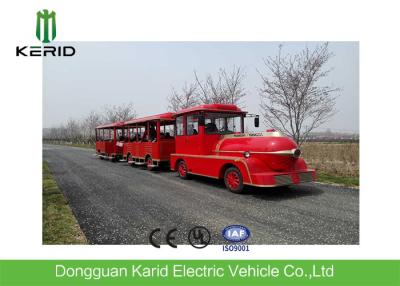 China De Mini Elektrische Ongebaande Trein van de regentstijl met de Manierontwerp van de 42 Zetelsgelijkstroom Motor Te koop