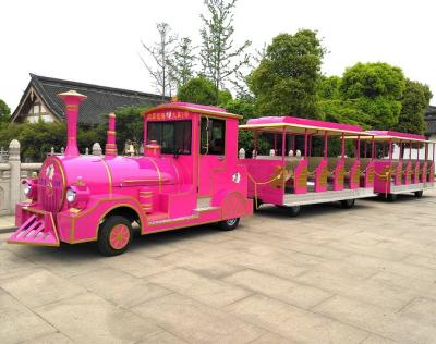 China Pretpark Road van de Toeristentightseeing van de Ritten/60 Passagiers Benzine Ongebaande Trein Te koop