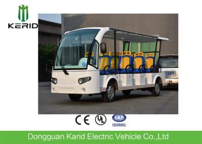 China Mini Electric Sightseeing Car 72V DC Motor With 11 Seaters / Trojan Battery for sale