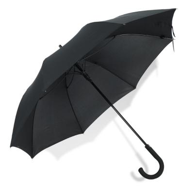 China 2021 modern high quality super windproof straight umbrella black for sale