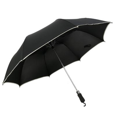 China Large Size Spike High Quality Auto Open 2 Fold Golf Umbrella for sale