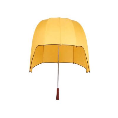 China 2021 traditional new type popular straight helmet rainproof fancy umbrella for sale