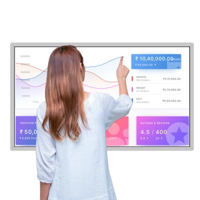 China OS System 4k Android Dual Screen Wall Mount School Teaching Support Windows Smart Whiteboard Digital Interactive White Board 65 Inch for sale