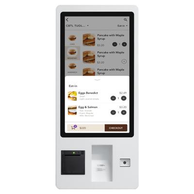 China Indoor Touch Screen Self Service Interactive Self Service Payment Touch Screen Ordering Kiosk for sale