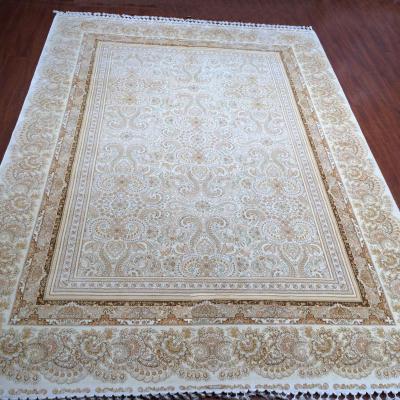 China Washable wing of white handmade angel silk on silk carpet persian turkish turkish area home office hotel used decorative covers carpets hali karpets for sale