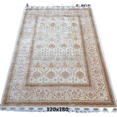 China Antique oriental 120X180cm white washable hand knotted designer handmade Persian rugs Turkish silk rugs area rugs for sale