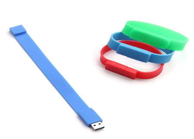 China Hot sell usb bracelet bulk 1gb usb flash drives，silicone bracelet usb flash drive for sale