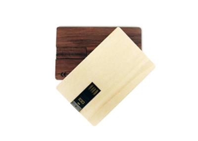 China Memoria USB de madera del tamaño de la tarjeta de crédito en venta