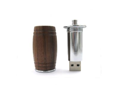 China Barril de madera de encargo USB pendrive, usb 3,0 del servicio del OEM de memoria USB en venta