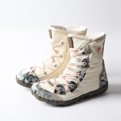 China OEM Round Odm Printing All-match White Snow Boots Plus Size Women's Shoes for sale