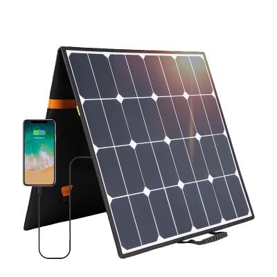 China New Wholesale Price 100w 23.5% Monocrystalline Outdoor Ready Power Supply 360 Degree Foldable Solar Panel 110*54*0.3mm Camping for sale