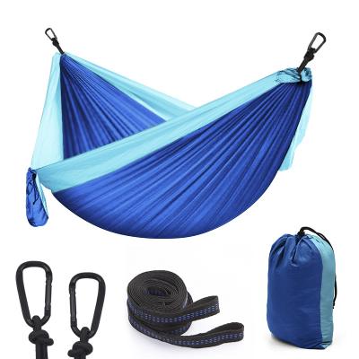 China Durable hot sale can be wholesale outdoor parachute nylon fabric hammock 300*200 double camping hammocks for sale