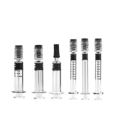 China Leak Proof Extracts Oil Packaging 1ml Glass Syringe Custom Logo With Luer Lock For Essential Oil Sample Packaging for sale