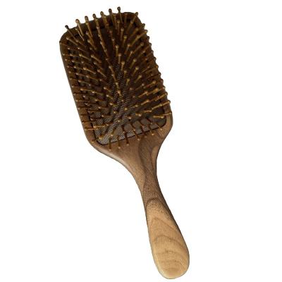 China Premium Handmade Walnut Scalp Massager Hair Brush Wood Air Cushion Massage Comb for sale