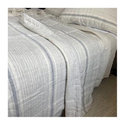 China LZ Home Washed French Linen Quilts Throw Blanket 100% Linen Quilts Bedding Bedspreads for sale